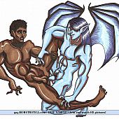 Devil monster homosexuals fucking.